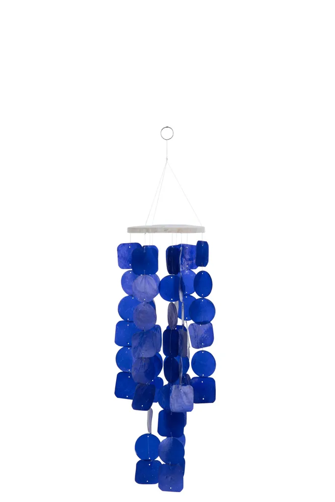 Décoration Zen : Carillon Coquille Bleu J-Line pour Balcon et Salon
