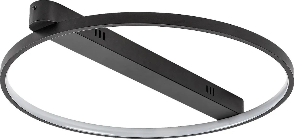 Luminaire de plafond LED rond noir 550 mm pour grand salon moderne