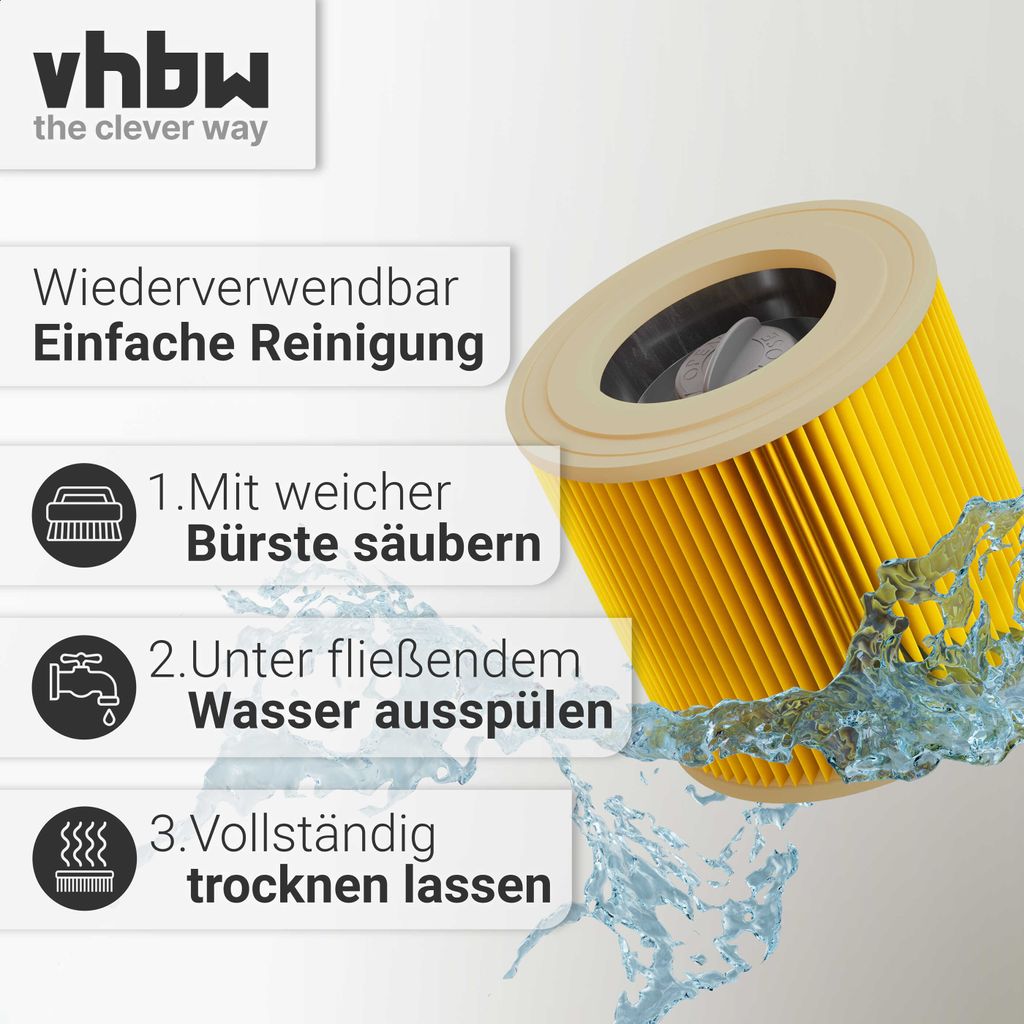 Vzduchový filtr s víčkem pro vysavače Karcher - náhradní Obrázek produktu 9