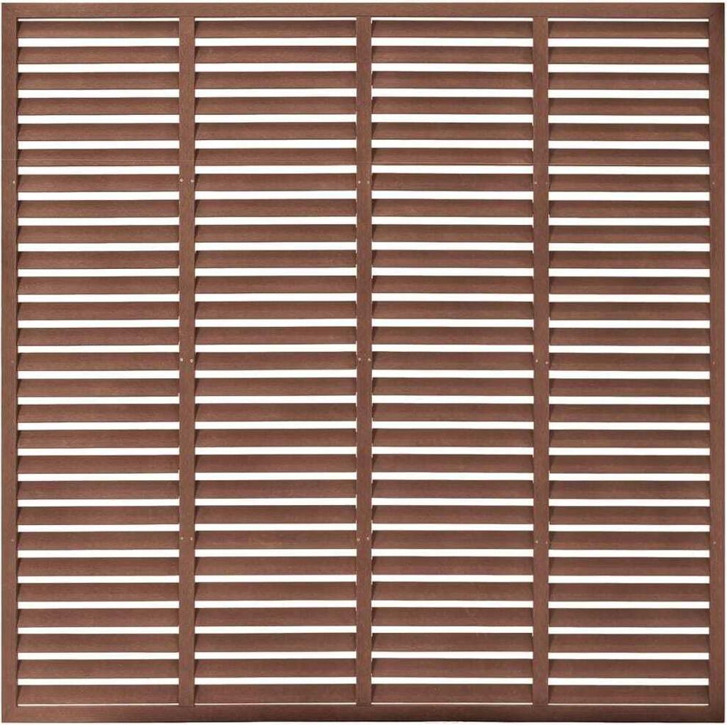 vidaXL Lamellenzaun WPC 180x180 cm Braun Produktbild 