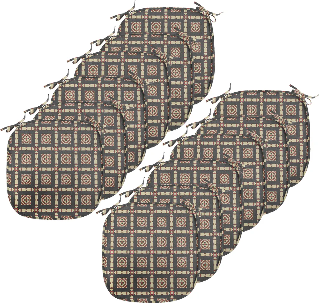 Set 12 Cuscini Decorativi Sedie Pranzo ABAKUHAUS Nero Vermiglio