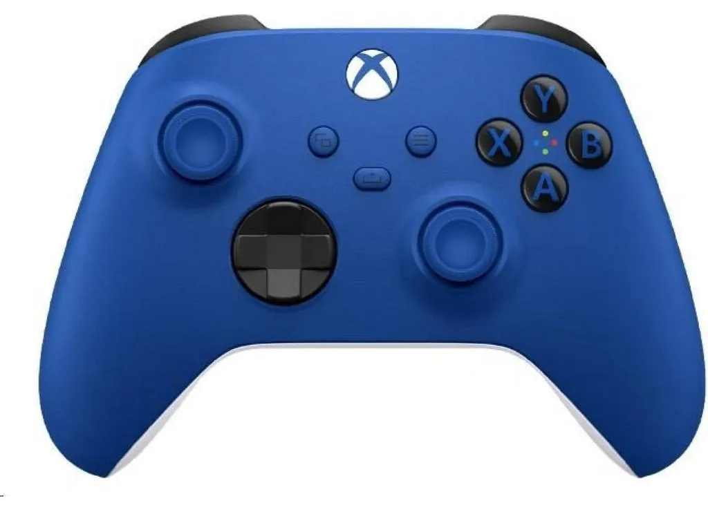 Manette sans fil Xbox Controller Shock Blue - Version Robot White et Bleu