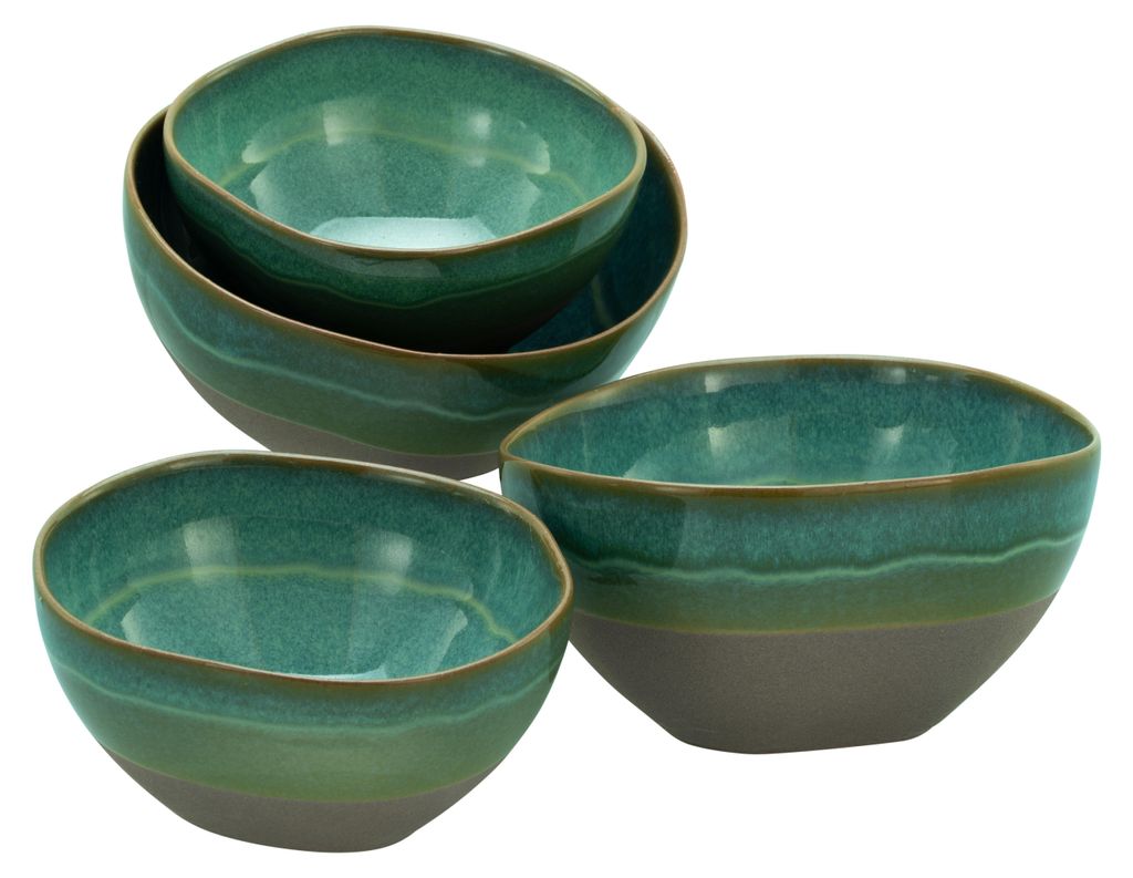 CreaTable, 19679, Basalt  Oliv, Bowl 4-tlg, Steinzeug Produktbild 