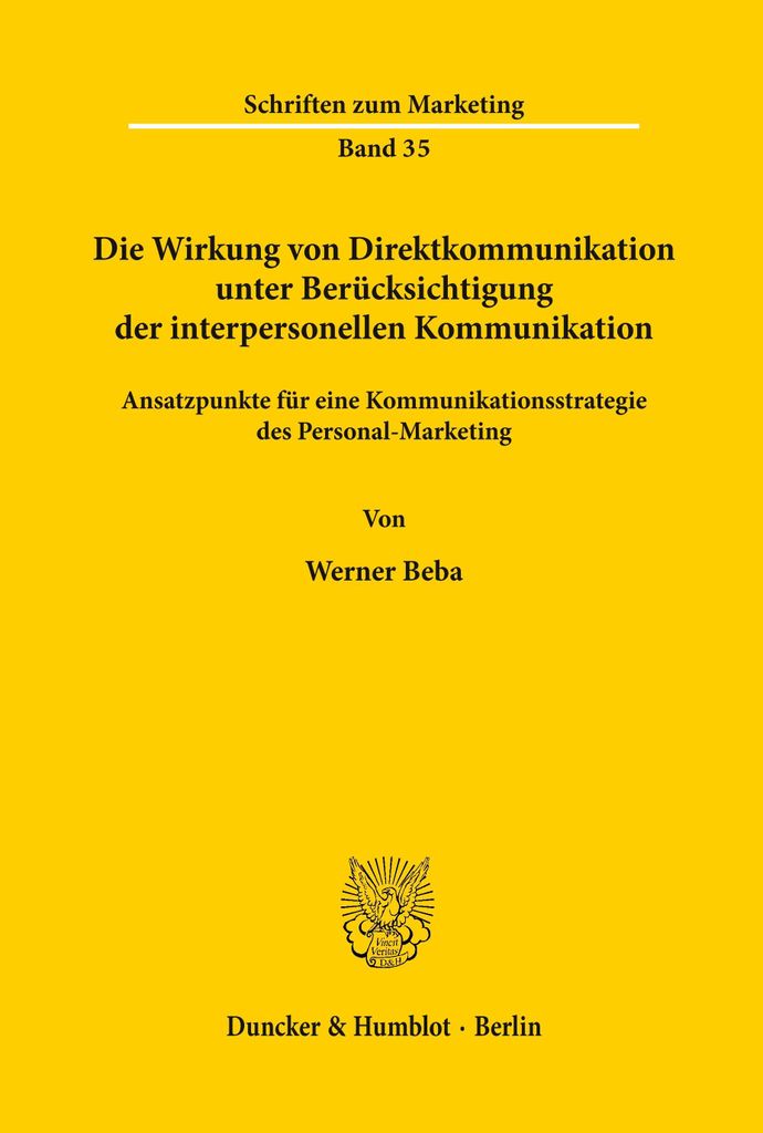 Die Wirkung von Direktkommunikation unter Berücksichtigung Produktbild 