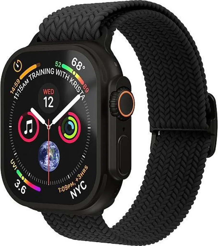 Bracelet ajustable Apple Watch 40 41 42 mm Vonmählen Loop Noir Tissé