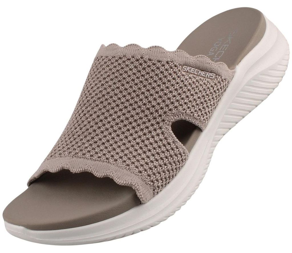 Skechers Ultra Flex 3.0 Sandal Bring It! Damen Pantolette Beige