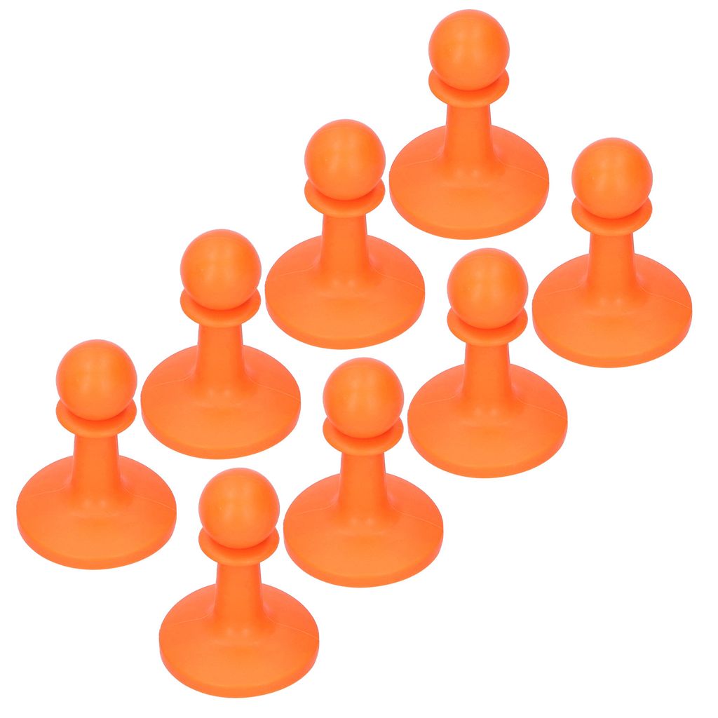 8 Stück Zeltstangen-Stützen mit Blitzschutz-Kappen für Outdoor-Camping und Wandern (Zeltzubehör) (Orange)