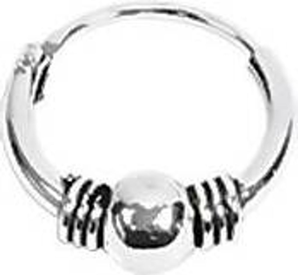 Single 925 Sterlingsilber Keltische Celtic Bali Creole Klein mit Kugel 11mm 7114