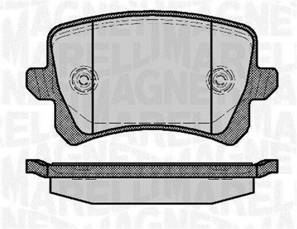 MAGNETI MARELLI Bremsbeläge Satz Hinten Bremsklötze für VW Golf V Schrägheck (1K1) 363916060658