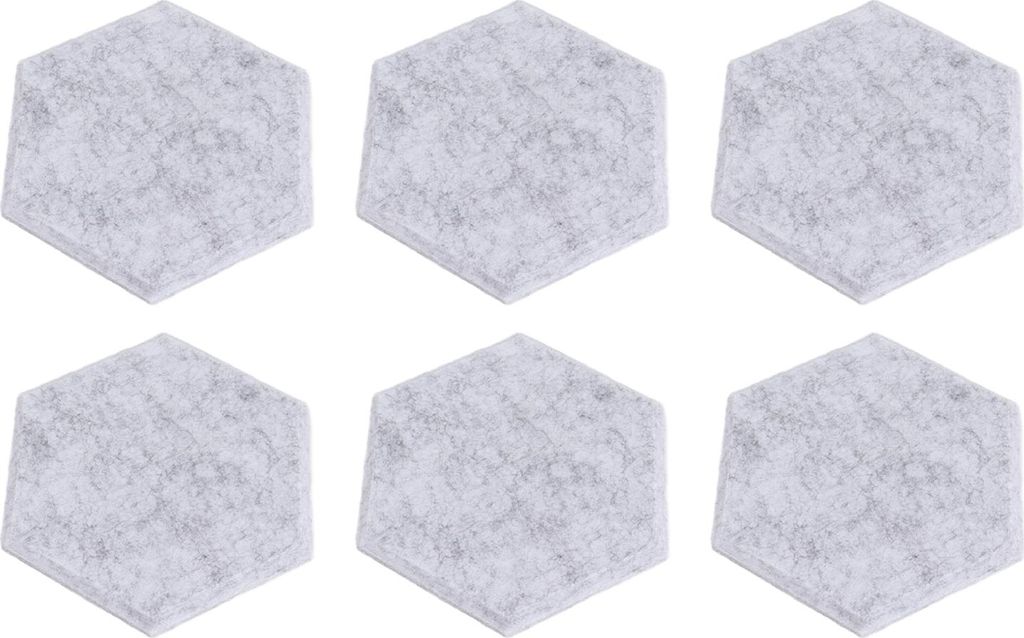 12PCS Sechseck akustische Paneele hohe Dichte schallabsorbierende Paneele schalldicht abgeschrägte Kante Wandpaneele 14x12x7cm hellgrau