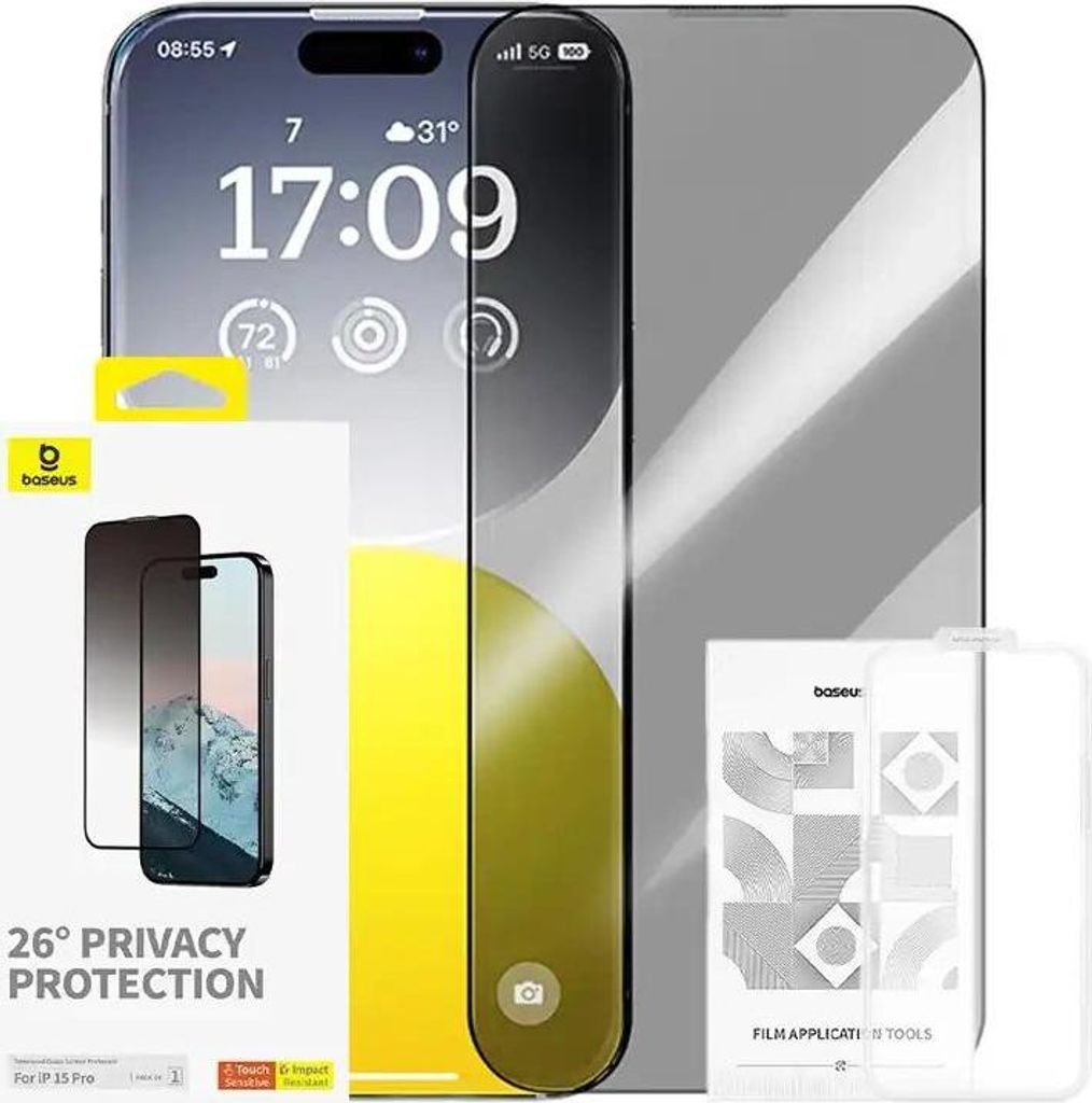 Baseus Diamond Privacy Panzerglas iPhone 15 Pro