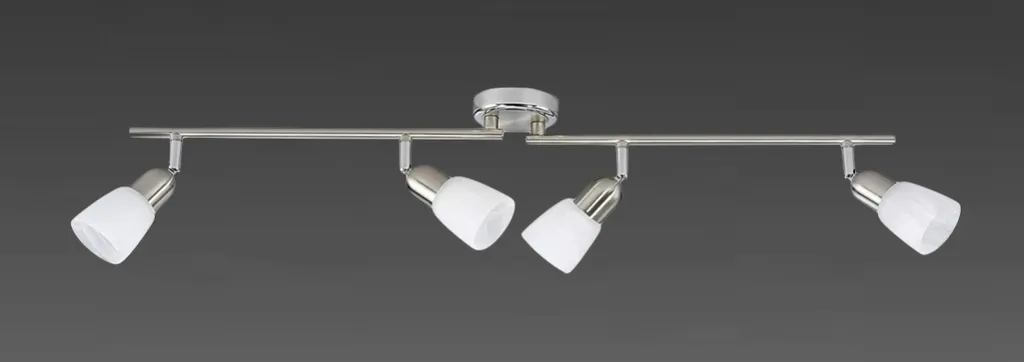 Rampe de spots pivotants Sofia chrome et verre 4 têtes E14 40W max - 8