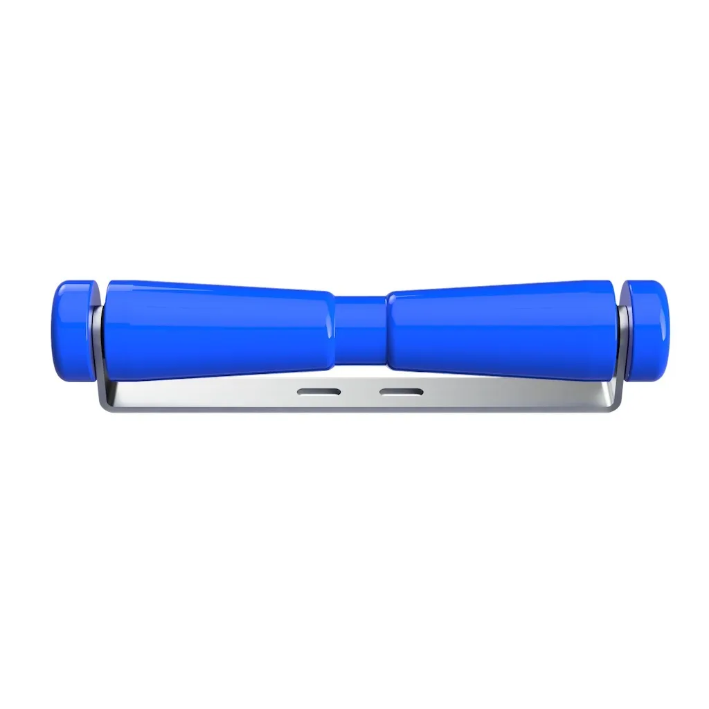 Rullo per Chiglia in Poliuretano Blu SUPROD 400mm - Supporto Zincato - 2