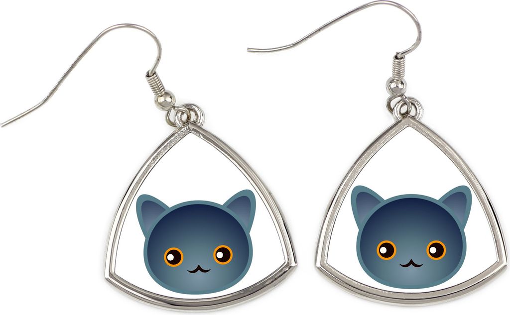Chartreux - elegante Metall-Ohrringe als Geschenk der Marke Art-Dog