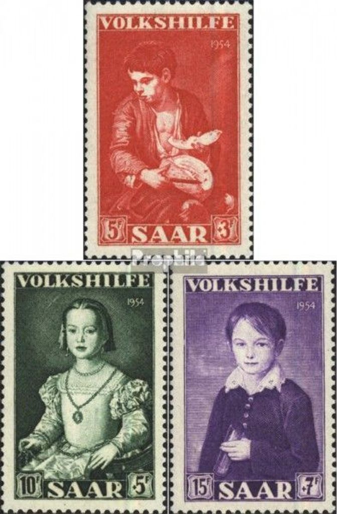 Briefmarken Saarland 1954 Mi 354-356 (kompl.Ausg.) gestempelt Volkshilfe: Gemälde (V)
