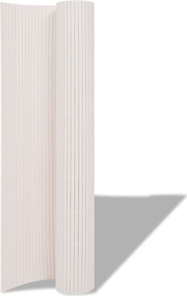 vidaXL Recinzione da giardino bifacciale 90×500 cm Bianco Immagine del prodotto 
