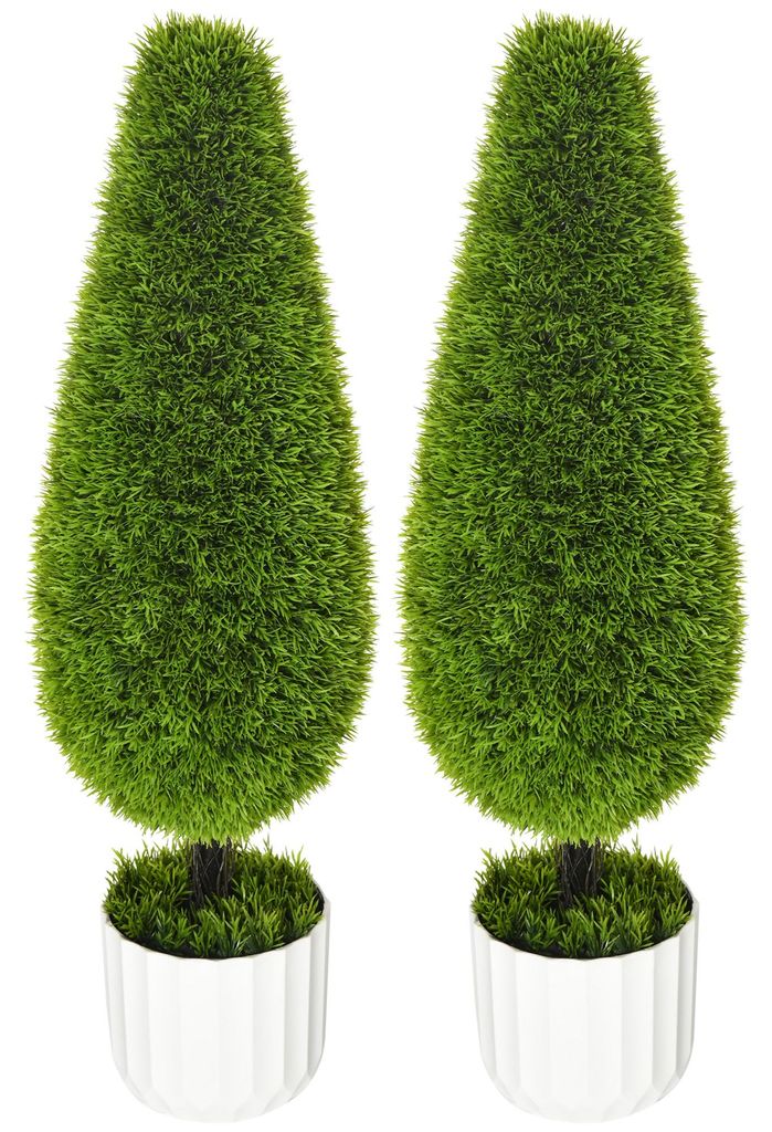 HOMCOM Kunstpflanze Zypresse 2er-Set 90 cm Künstliche Produktbild 