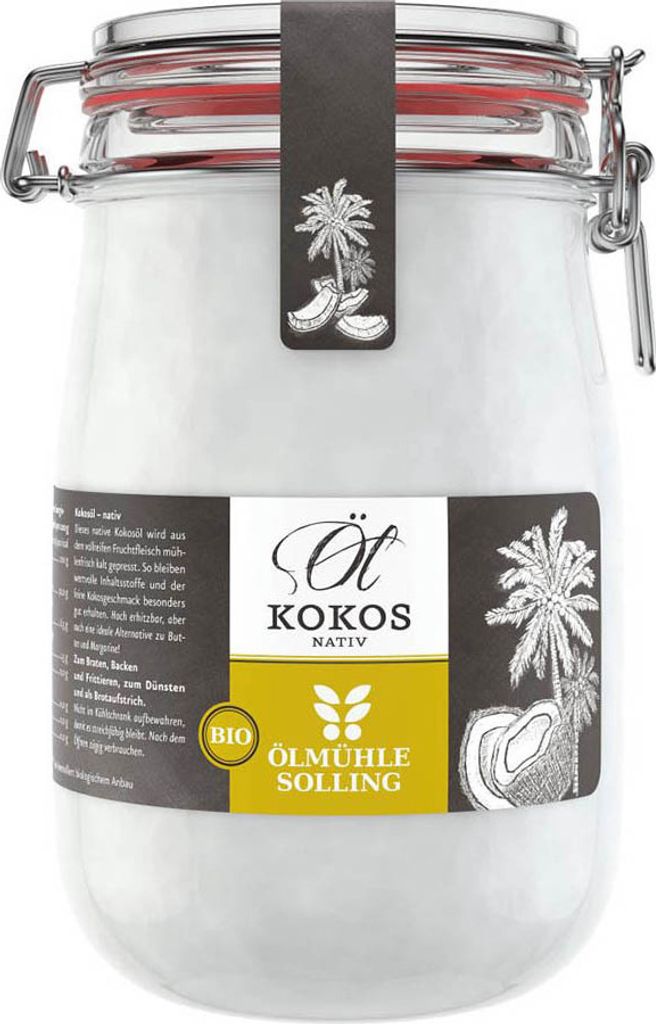 Öl - Kokos Nativ im Bügelglas 1L