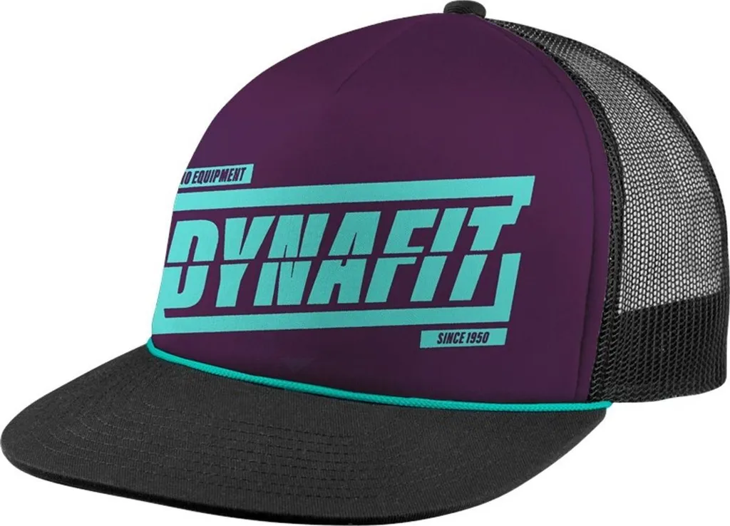 Casquette violette imprimée DynaFit avec filet arrière ultra aéré