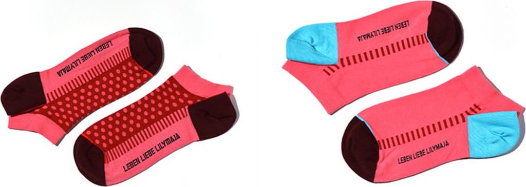 MEGAGROUP Quarter Socken Kurzschaft Baumwolle 2 Paar Gr. 35-39 dunkelrot pink blau