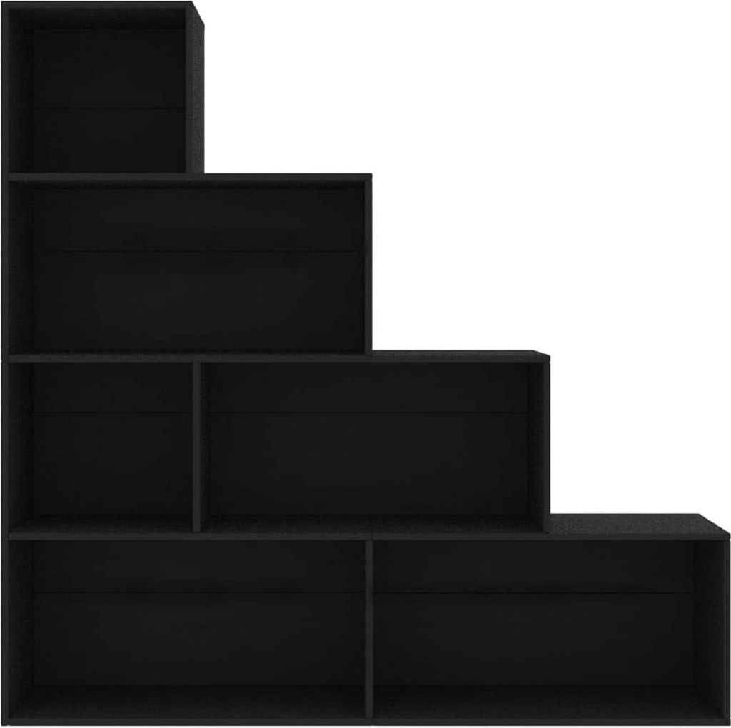 Bücherschrank/Klappwand 155x24x160 cm Spanplatte schwarzMöbel Bücherregale Wandregale Bücherregale