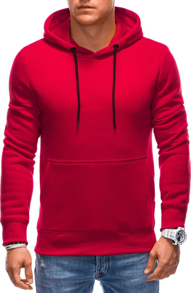 Edoti Herren-Kapuzenpullover mit Kapuze Leafsplash rot XL