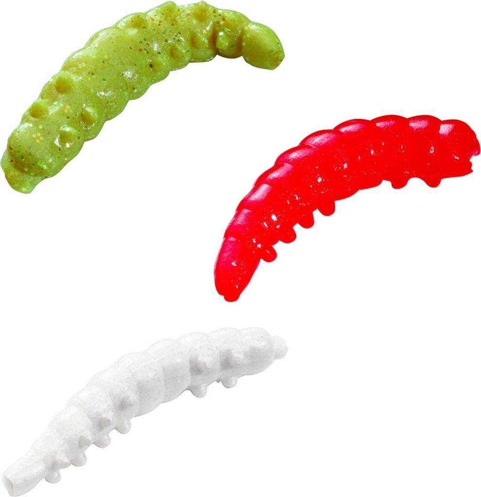 Berkley PowerBait Power Honey Worm 2.5cm - 55 Forellenköder, Farbe:Red
