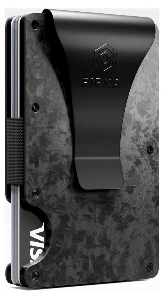Karbonfaser Slim Wallet mit RFID-Blockierung | Herren Geldbörse | Kartenhalter | Mini Geldbörse | Kreditkartenetui | Karbon Schwarz