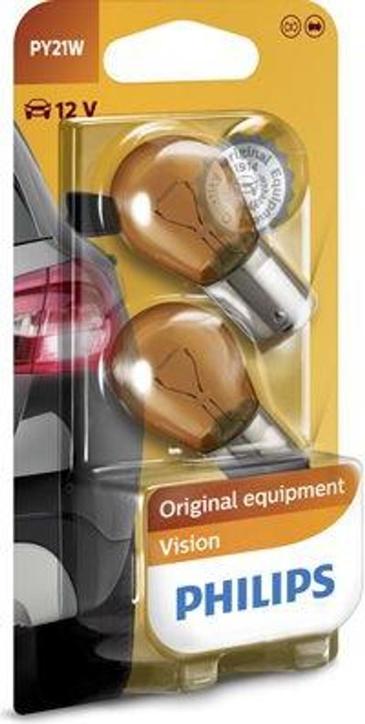 PHILIPS 12496NAB2 Blinkerlampe OE 3006119 kompatibel mit 500, 500C, Grande Punto, Punto, Alf. 145, Alf. 146, Alf. 147, Alf. 156, Alf. 159, Alf. 164...