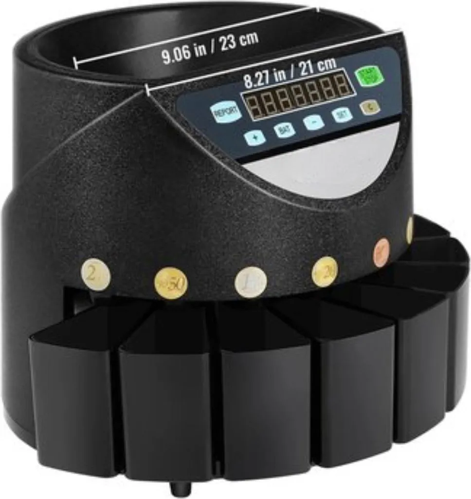 Compteuse de pièces Geldtelmachines PRO Noire - Tri rapide 300 p/min