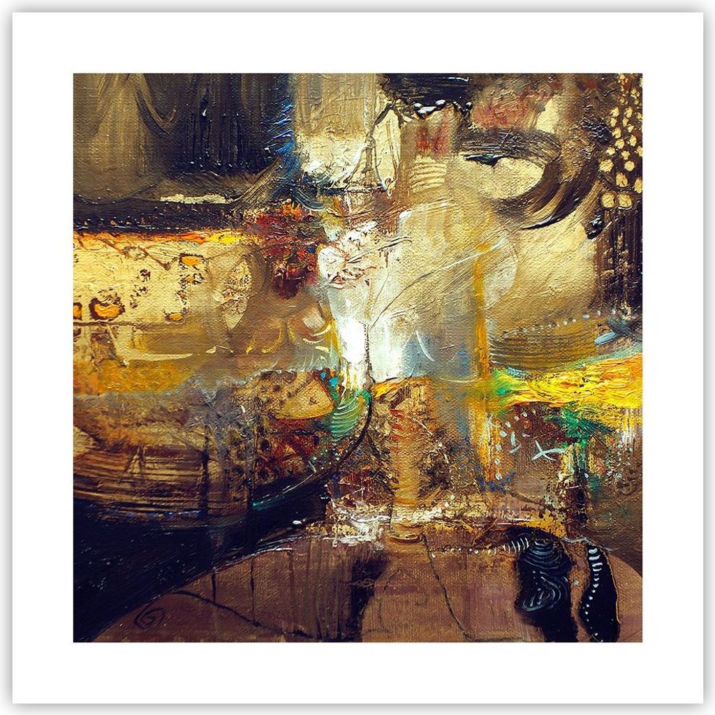 Poster - Poster ohne Rahmen - Abstraktion modern - 40x40 cm - Wand Bild - Wanddeko - Wandbilder - Kunstposter - Wandposter - Bilder - Kunstdruck - ...