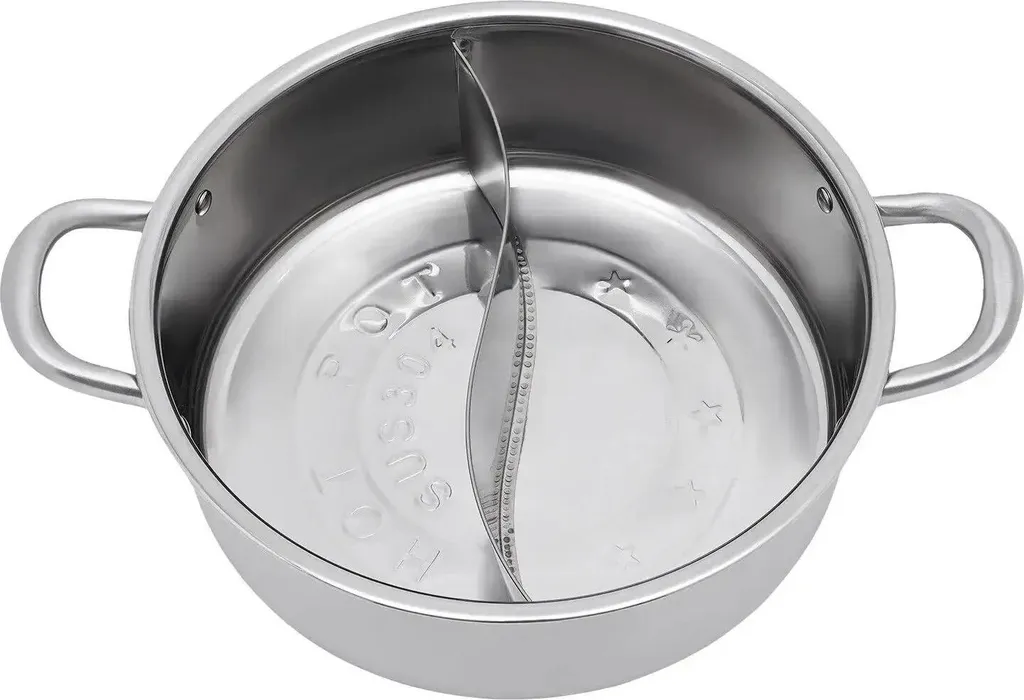 Pentola Zuppa 28cm Acciaio 304 - Base Induzione con Coperchio Vetro - 6