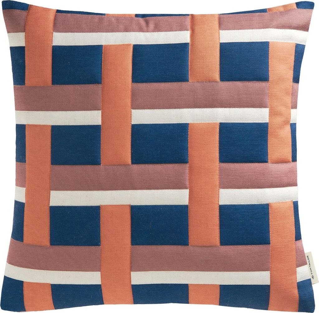 Tom Tailor Zierkissenhülle ohne Füllung Multi Check Farbe navy Größe 45x45