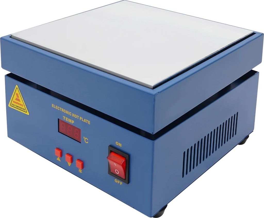 Heißplatte, LCD-Display, manuelle Temperaturregelung, Blau Produktbild 