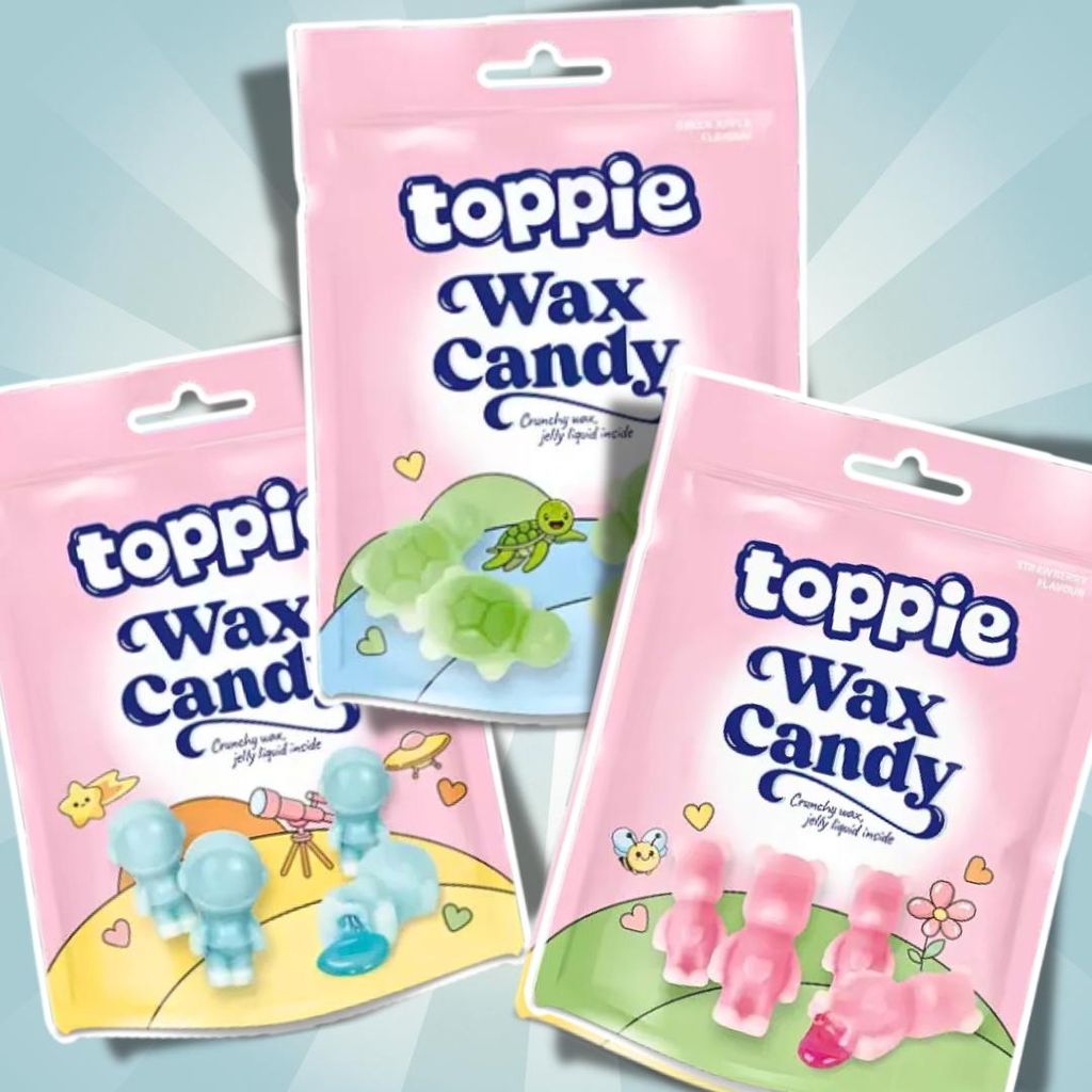 3x Toppie Wax Candy | 3x40g vloeibaar snoep in Productafbeelding 