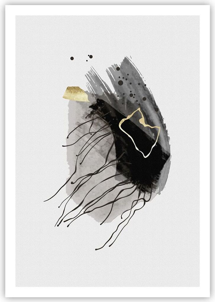 Poster - Poster ohne Rahmen - Abstraktion dunkel Farben - 70x100 cm - Wand Bild - Wanddeko - Wandbilder - Kunstposter - Wandposter - Bilder - Kunst...