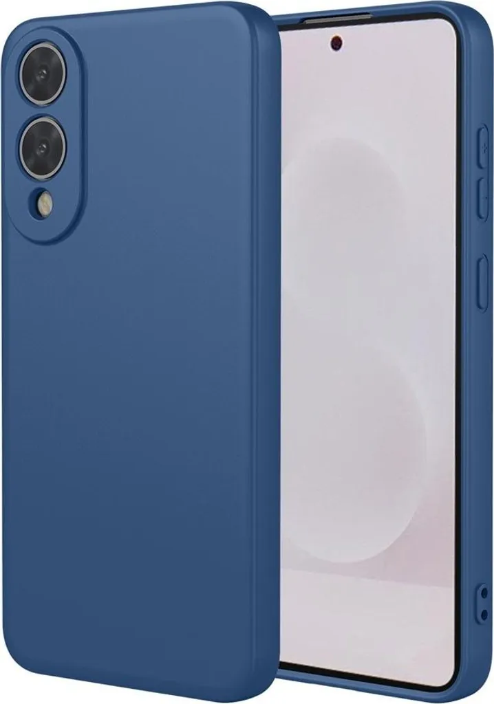 Custodia per Samsung Galaxy S25 Edge - Cover posteriore in silicone Phonesta Soft Silk - Blu scuro