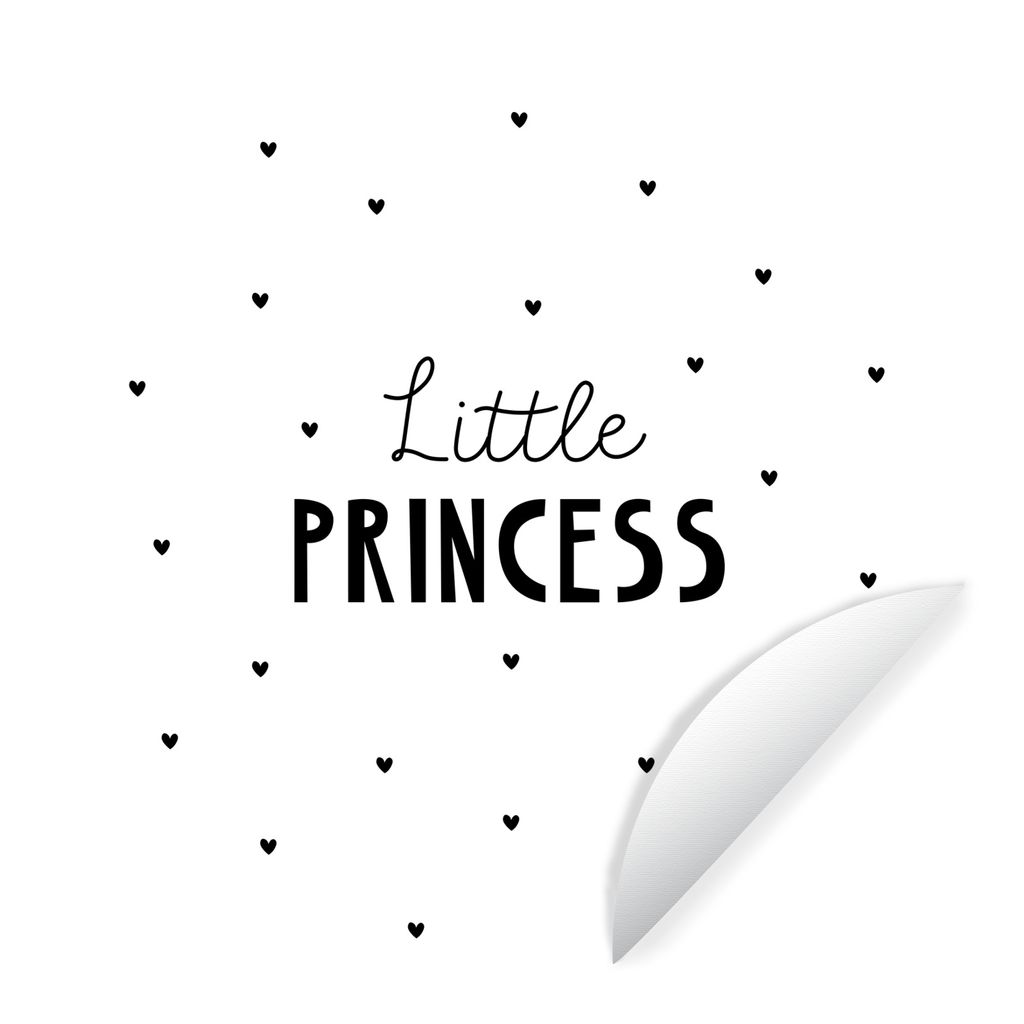 MuchoWow Runde Wandtattoo - Wandsticker Tapete Aufkleber Sprichwörter - Kleine Prinzessin - Mädchen - Prinzessin - Zitate Ø 80 cm Selbstkleben...