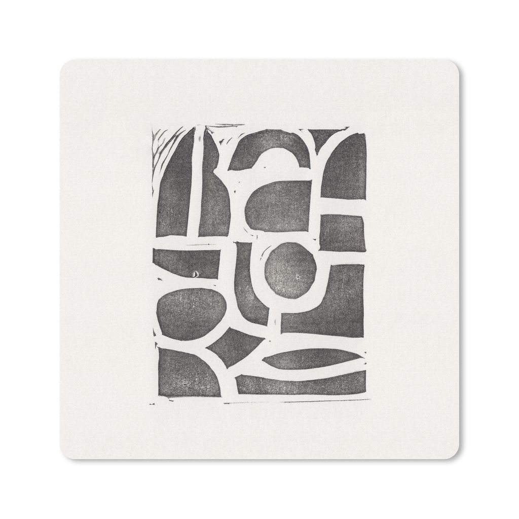 MuchoWow® Mauspad Mousepad Abstrakt - Formen - Schwarz Produktbild 