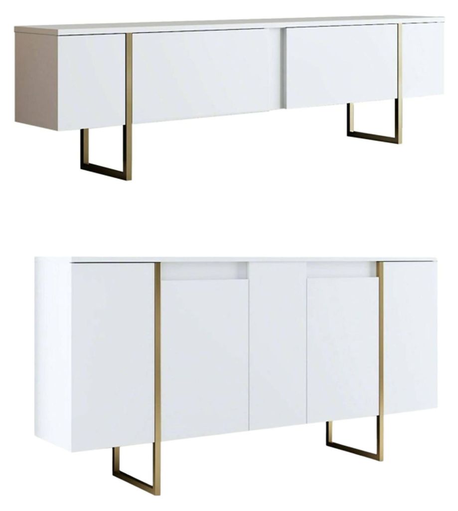 Pignano - Wohnzimmermöbel-Set, Weiß, Modular