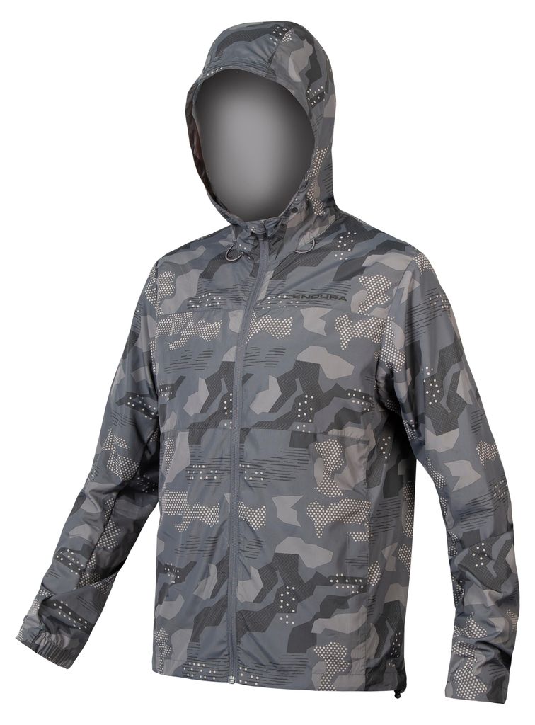 Endura Hummvee winddichte Shell-Jacke Grau Camo 2XL