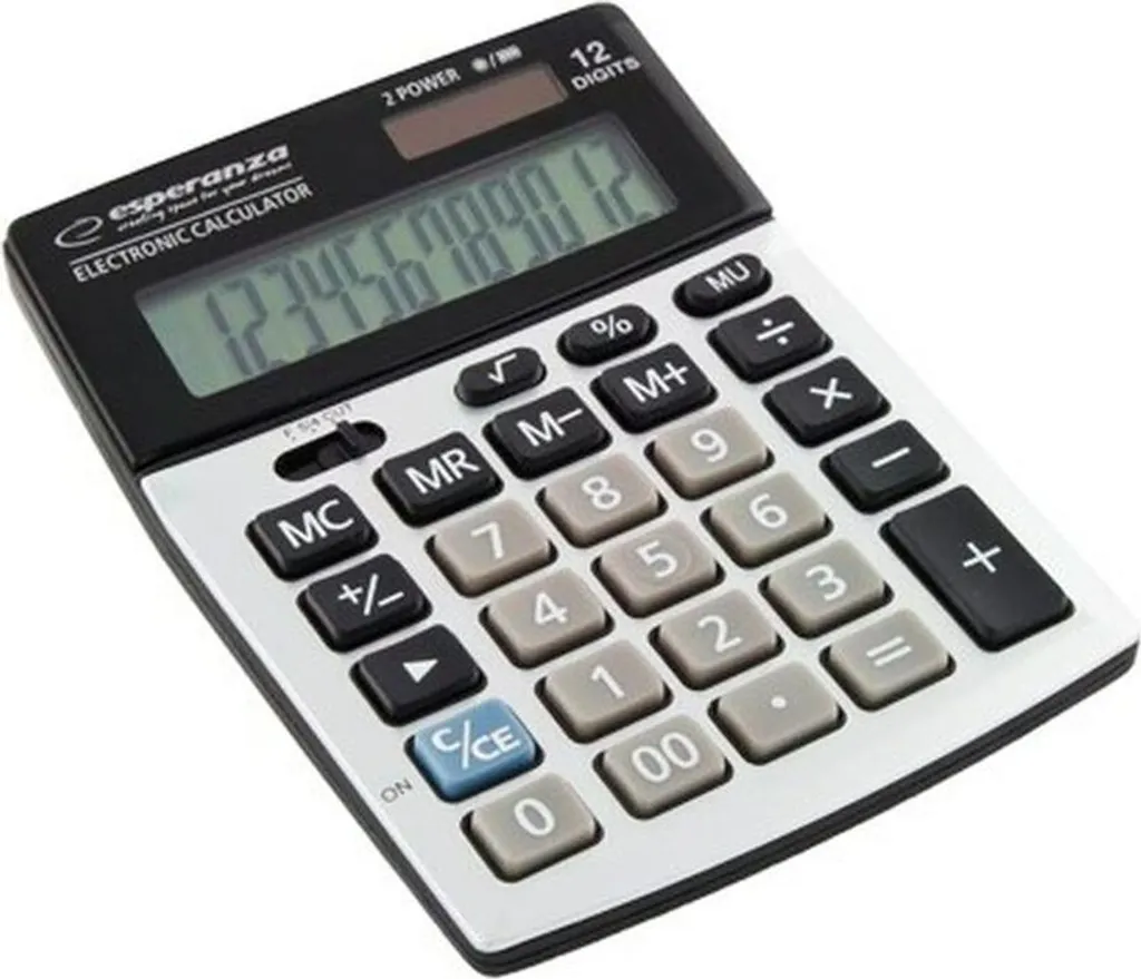 Calcolatrice Desktop Esperanza Newton ECL102 - Display 12 Cifre LCD