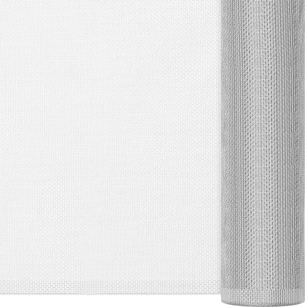 "im Angebot" Fliegengitter Aluminium 112X500 cm Silbern - Metallzäune CC921