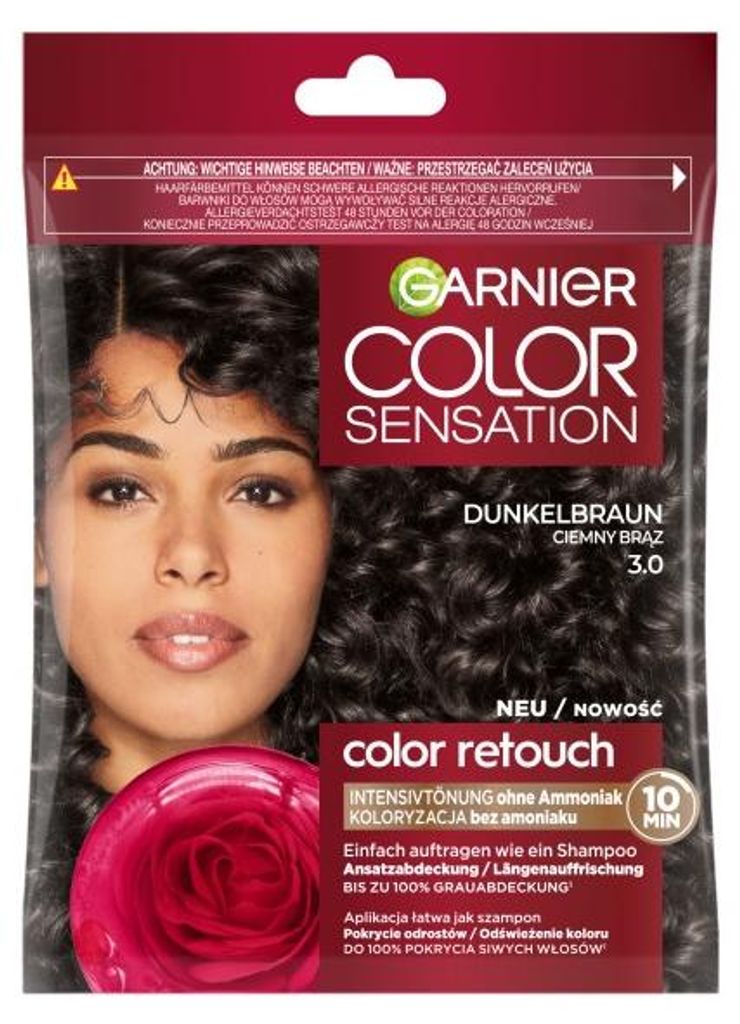 Garnier Color Sensation Color Retouch szampon koloryzujący 3.0 Ciemny Brąz