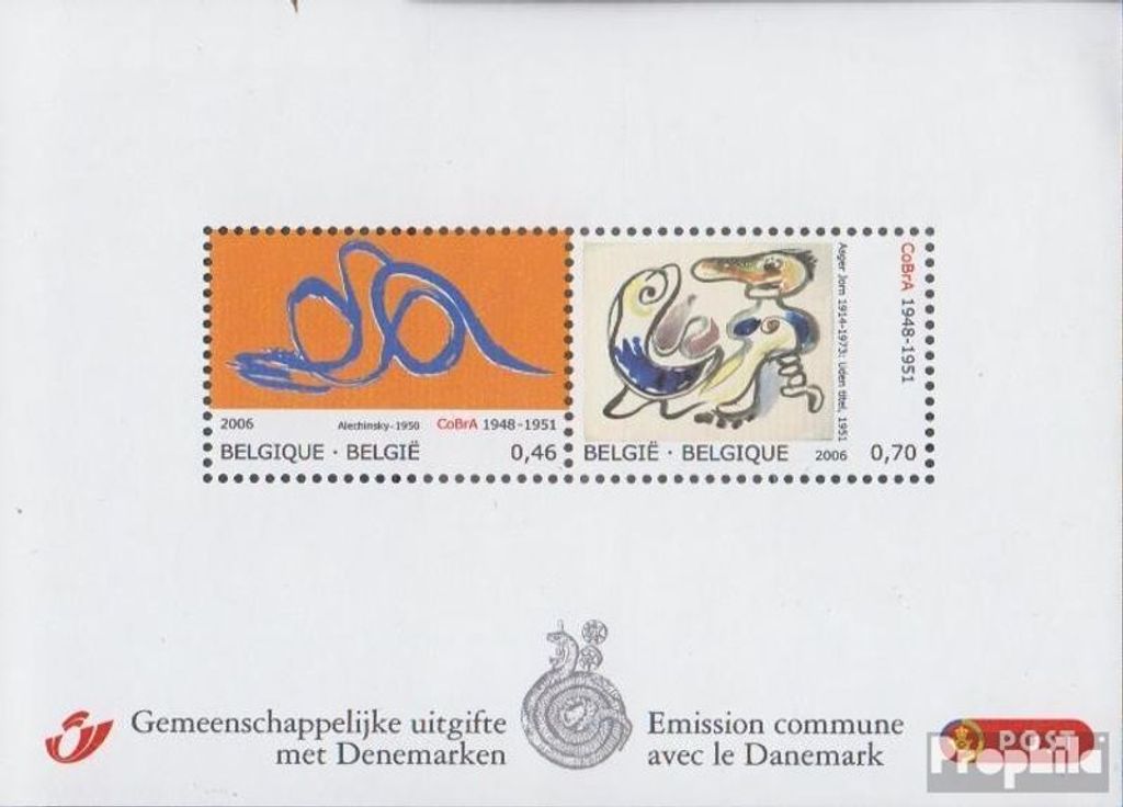 Briefmarken Belgien 2006 Mi Block114 (kompl.Ausg.) postfrisch Gemälde der Künstlergruppe