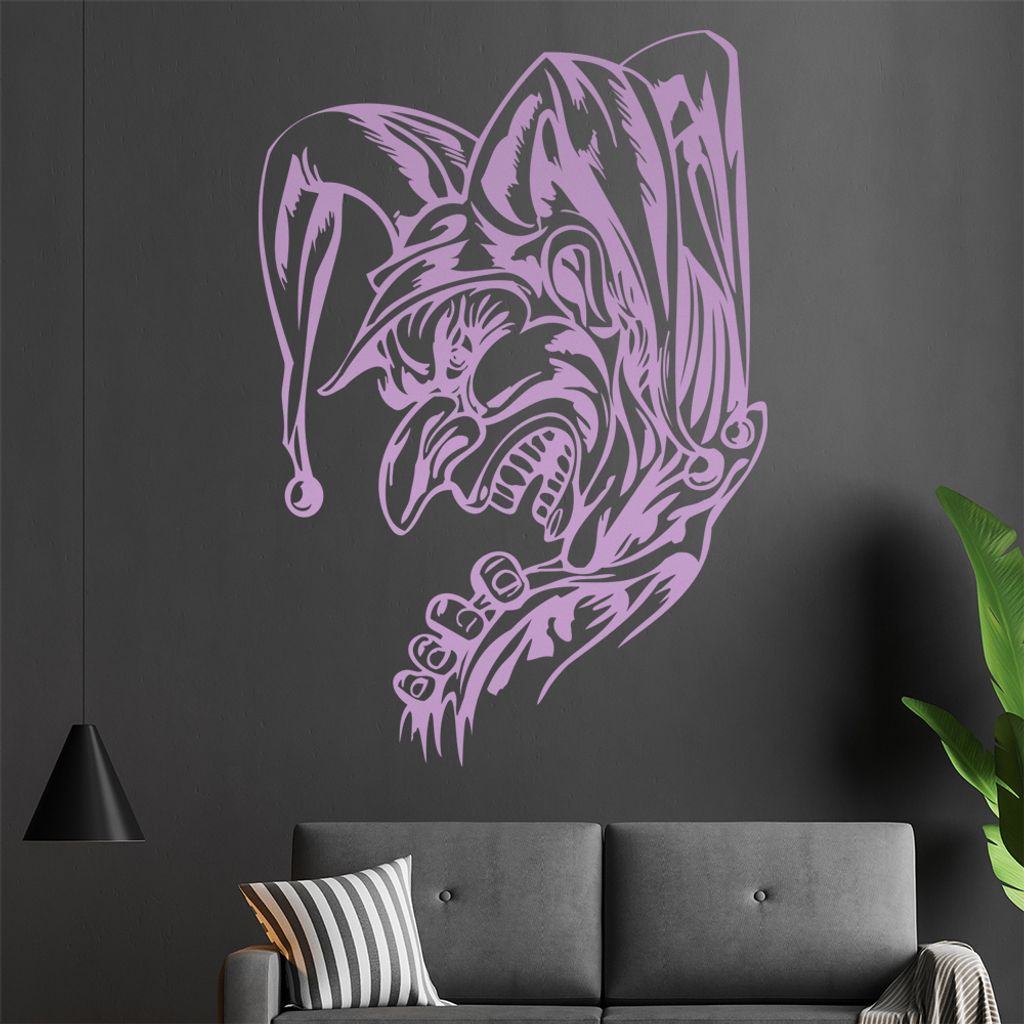 Harlekin Wandtattoo in 6 Größen - Wandaufkleber Wall Sticker - Dekoration, Küche, Wohnzimmer, Schlafzimmer, Badezimmer