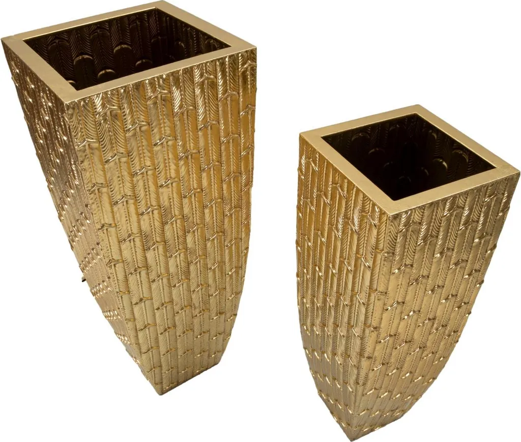Vase Doré Incassable Design 40cm Lot de 2 - Décoration Durable Gliss - 3