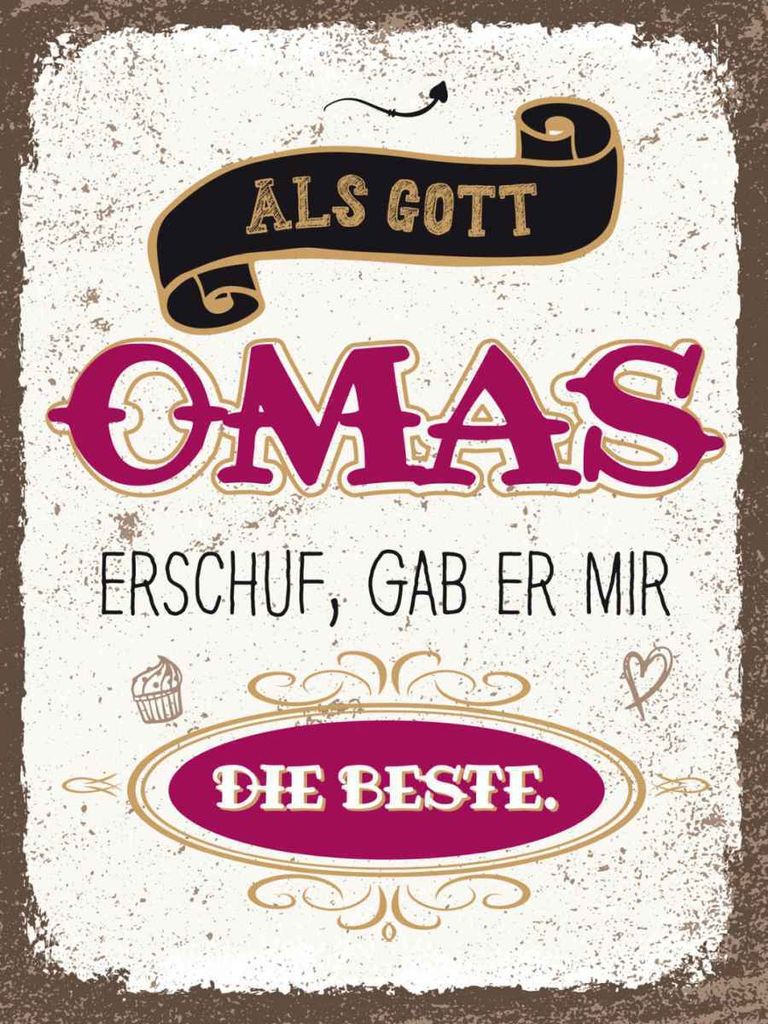 vianmo Holzschild 40x30 cm Gott gab mir die beste Oma Opa