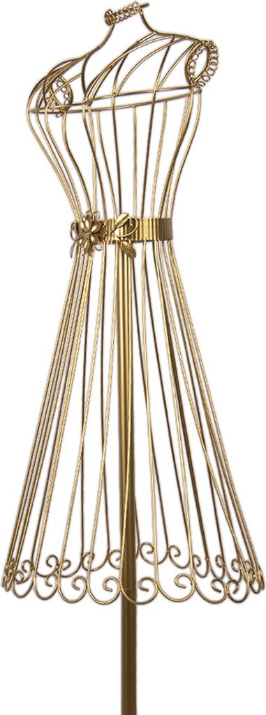 Clayre & Eef Manekin 42x36x142 cm Metal w kolorze złotym Zdjęcie produktu 
