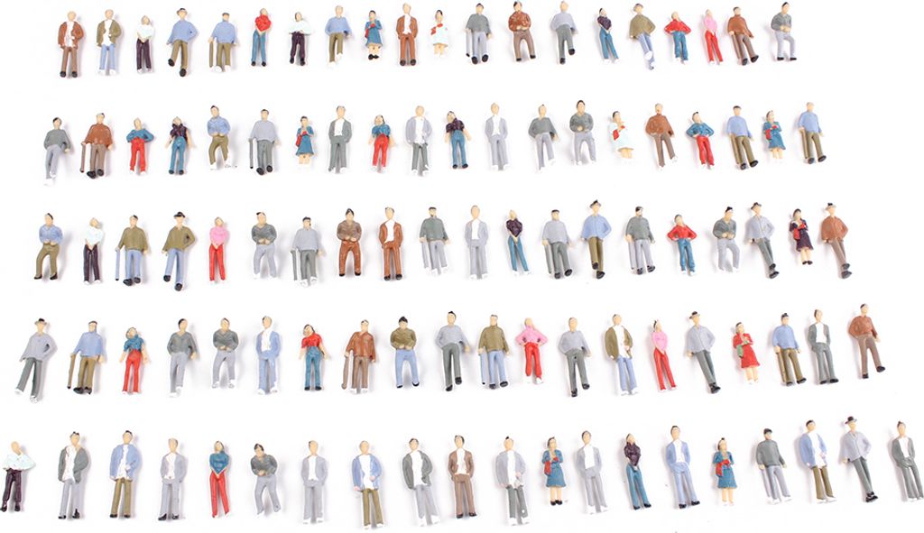 Modellbau Figuren 1:72 | Modellbau Dioramen Zubehör (100 Stück)